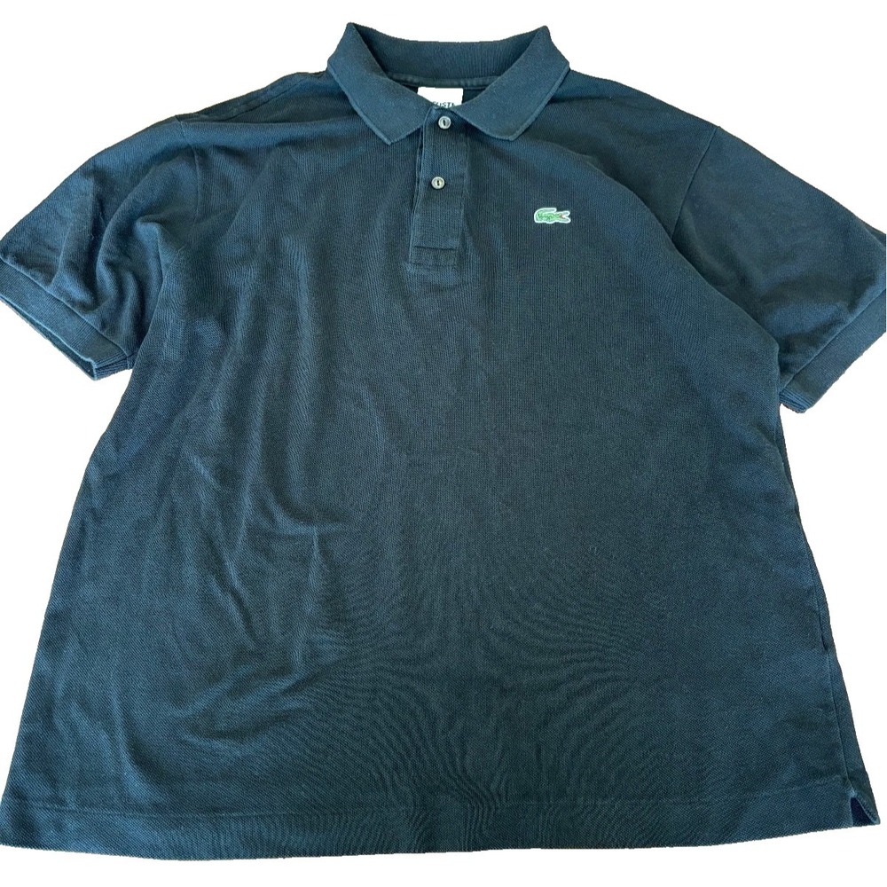 Lacoste Cotton Pima Polo Shirt Black size small green alligator mens' size small
